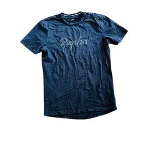 Rapha Logo T Shirt Sz Medium Cycling Athleisure Wear Black On Black Men’s